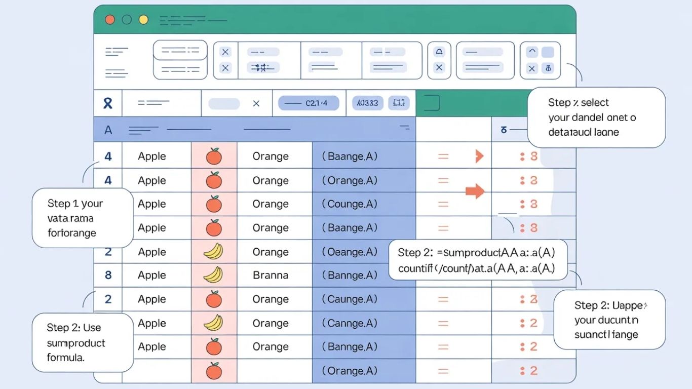 Using COUNTIF Formula for Distinct Count