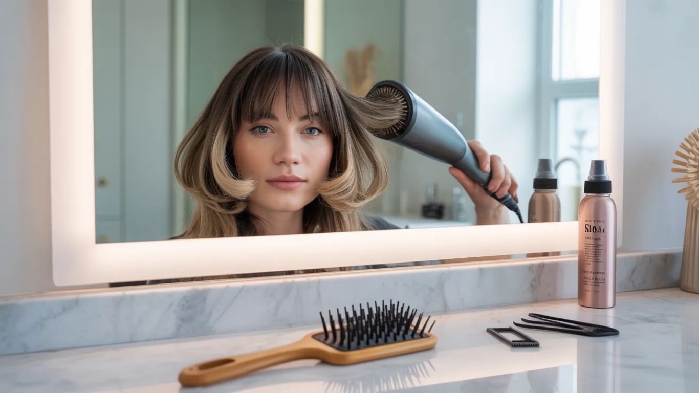 How to Style Curtain Bangs for Different Hair Types